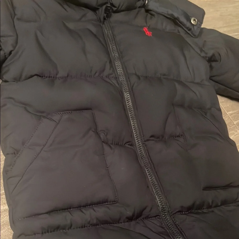 Ralph Lauren Navy Infant Snowsuit with Insulated Mittens